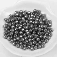 Kopper-24 Bastelperlen Wachsperlen ca. 100 Stück, 8mm, Silber dunkel / Anthrazit