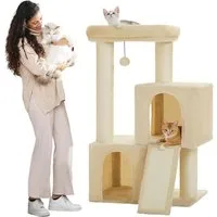 Purpurra Kratzbaum Extra-Dick Stämme XXL Stabil für Grosse Katzen, 114/170 cm