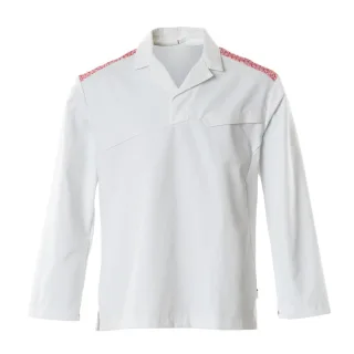 MASCOT Herren Schlupfkasack FOOD & CARE Weiß / Verkehrsrot S - 20252-442-06202-S