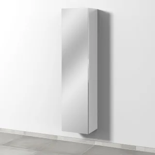Sanipa 3way Hochschrank mit 1 Doppelspiegeltür, Weiß-Glanz BS15278
