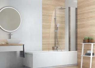 Neuesbad Serie 100 Badewannenaufsatz, 115X140CM NB1DEKGA_073P1