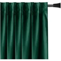 Restilo Gardine Gardine Multifunktionsband Kräuselband Vorhang Verdunkelnd Samt Textil (1 St), Kräuselband, verdunkelnd, Samt Textilien, mit Raffhalter