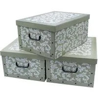 Spetebo Aufbewahrungsbox (Set, 3 St., Aufbewahrungsboxen), Stapelbox Geschenkbox
