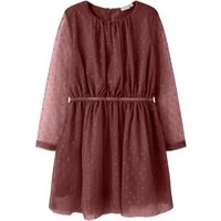 Name It Minikleid NKFVABOS LS DRESS NOOS elastische Taille, Glitzer - Effekt