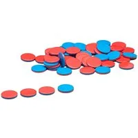 Wissner® aktiv lernen Lernspielzeug Wendeplättchen (Rot/Blau) (50 Stück), Zählchips Mathe lernen (50-St)