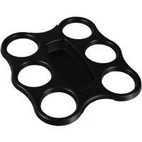 Starpak Becher 3 Becher-Trays, PS 22,4 cm x 24,4 cm x 2,4 cm schwarz für 6 Becher
