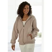 LASCANA Kapuzensweatjacke mit seitlichen Taschen und Innen angeraut, Loungewear