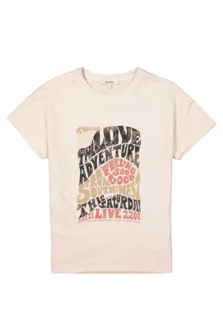 Garcia - T-Shirt mit Print weiß - Gr. - XS