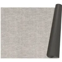 ANRO Küchenläufer Premium Einfarbig RUNNA Läufer Küchenteppich Stoff-Teppich, Rechteckig, Höhe: 3 mm, Stoff schmutzabweisend 67x100cm Vintage Grau robust