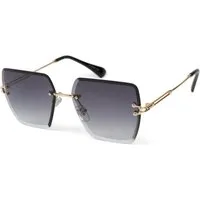 styleBREAKER Sonnenbrille Rahmenlose Rechteckige Sonnenbrille mit Diamant Schliff (1-St)