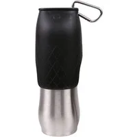 Dehner Futternapf Hundetrinkflasche Travel, auch als Napf, Edelstahl