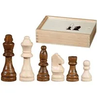 Philos Spiel, Schachfiguren - Otto I - KH 89 mm - Birke
