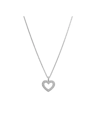 Lyomi Anhänger mit Kette 585/- Weißgold 22 synth. Diam. 0,15ct.