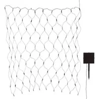 Lights4fun LED Dekolicht LED Solar Lichternetz 100er Warmweiß Transparentes Kabel