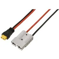 TRU COMPONENTS Rundstecker 50 A Akkuanschluss an XT60-Kabel 0,5 m TC-13619308 Schwarz, Rot TRU C, TC-13619308