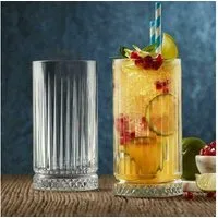 Pasabahce Longdrinkglas Elysia Longdrink Glas im Retro Kristall-280ml 4-Stück 520125, 4-tlg.