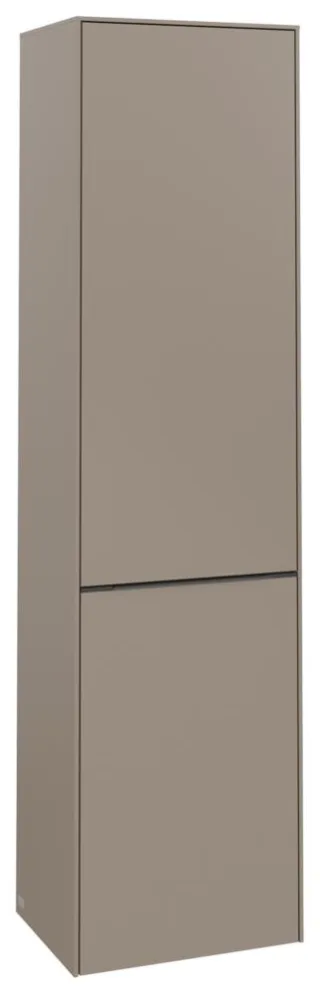 Villeroy & Boch Subway 3.0 Hochschrank, 1 Tür, 1 Wäscheklappe, 450 x 1710 x 346,5 mm, Taupe / Taupe C59202VM