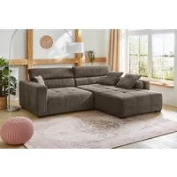 Jockenhöfer Gruppe Ecksofa Severino L-Form, B: 283 cm, mit Kopfteilverstellung & Zierkissen, im Big-Sofa-Style
