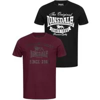 Lonsdale T-Shirt SUSSEX-TORBAY (Packung, 2-tlg., 2er-Pack) Unifarbenes Design, mit Logodruck, aus Baumwolle, Kurzarm