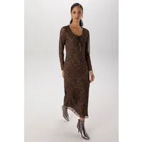 Aniston SELECTED Midikleid In Mesh-Qualiät und im angesagten Animal-Print - NEUE KOLLEKTION