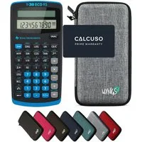 Texas Instruments Taschenrechner TI-30 ECO RS inkl. WYNGS Schutztasche Hellgrau