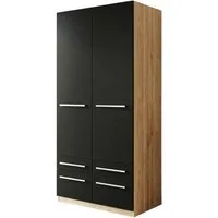 priess Kleiderschrank Schrank Garderobe Wäscheschrank Barcelona in 5 Breiten viel Stauraum, geräumige Schubkästen, mit Spiegel, MADE IN GERMANY