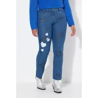 Angel of Style Regular-fit-Jeans Jeans Straight Fit Alloverdruck Patches 5-Pocket