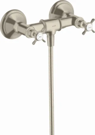 Hansgrohe Zweigriff Brausenarmatur Aufputz Axor Montreux brushed nickel, 16560820 16560820