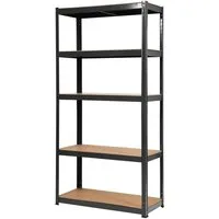COSTWAY Schwerlastregal, 5 Ebenen, bis 175kg pro Ebenen 180x90x40cm Schwarz