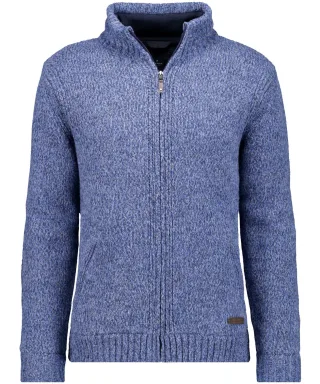 RAGMAN - Cardigan mit Fleece-Innenfutter hellblau mouliniert - Gr. - L