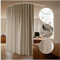 LMaxhome Verdunkelungsvorhang Blickdicht Extra Breite Raumteiler Vorhang für Schiene (1 St), Vorhänge mit Schienensystem für Privatsphäre, 254 cm x 213/244/274 cm