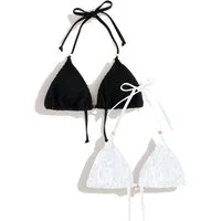 Next Triangel-Bikini-Top Gesmokte Triangel-Bikinioberteile, 2er-Pack (2-St)