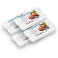 Bottini Vakuumier-Folienrollen 8 Vakuumrollen 20 x 600 cm mit Struktur, goffriert für Lebensmittel, Zubehör für Alle Balken Vakuumierer wie CASO, WMF, FreshVAC, Rommelsbacher, Gastroback, Foodsaver, Solis, Lava, Leifheit sowie alle Vakuumiergeräte vo
