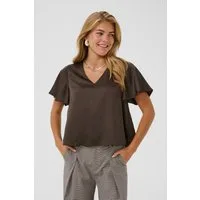 Saint Tropez Kurzarmbluse LodisaSZ SS Blouse Materialmix, Regular fit