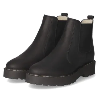 Fräulein Frida Chelsea Boots  Schwarz - Gr. 36 -  Textil