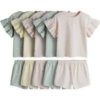 The Set Shorty The Set Schlafanzüge mit Shirt + Shorts, 5er-Pack (10 tlg)