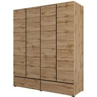 OTTO home Kleiderschrank Cross, moderner griffloser Kleiderschrank Wäscheschrank mit Schublade, Garderobe, Türen