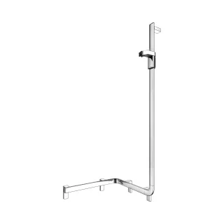 KEUCO AXESS Eck-Duschhandlauf 90° mit Brausestange rechts, Metall, B: 53,1 H: 130,1 T: 55 cm, 350080 35008016601