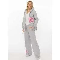 Zwillingsherz Sweathose "Alissa" mit Print und Neon Stickerei, Kordel und Eingriffstaschen