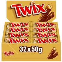Mars GmbH Süßigkeit TWIX 32x50g, Keks & Karamell, 32 Doppelriegel