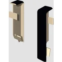 EGGER Sockelleisten-Zwischenstücke Universal schwarz, L: 1.6 cm, H: 5.9 cm, 2-St., neues kubisches Profil, 2 Stück