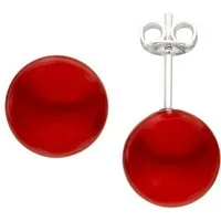 JOBO Perlenohrringe, 925 Silber mit Muschelkern-Perlen