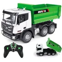 COIL RC-Truck RC-Wagen, Muldenkipper, Baufahrzeug, Huina 1556, 1:18, 2,4 GHz, Ferngesteuert, Licht, Sound, Größe: 29x15x10,5 cm
