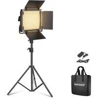Neewer Videoleuchte NL660 LED Videolicht mit Stativ Ständer, Dimmable, Barndoors, 660 LEDs 3200K-5600K, 3300lx/1m, CRI96+, für Videoaufnahmen Streaming