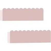 en.casa Kinderregal, Set 2-tlg., »Vestnes« Wellendesign 40 x 10 x 10 cm Cotton Candy