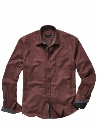 Mey & Edlich Herren Bikulturelles Hemd Rot 100 % Baumwolle
