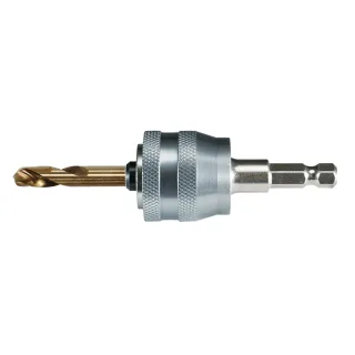Makita Lochsägen Adapter EZYCHANGE + HSS-Co Zentrierbohrer für dünne Bleche 3/8 Zoll-6-kant-Aufnahme - E-20498