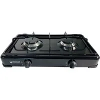 GARDINGER Taschenkocher Campingkocher Duo base schwarz zweiflammig ohne Deckel 30 mbar, (1-St), windstabil, robust, mobil