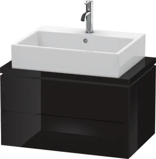 Duravit L-Cube Konsolenwaschtischunterbau wandhängend Schwarz Hochglanz 720x477x400 mm - LC580604040 LC580604040