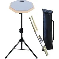 keepdrum Schlagzeug keepdrum DP-GY8 Practice Pad Grau mit Stativ und Sticks,mit Stativ, und Drumsticks